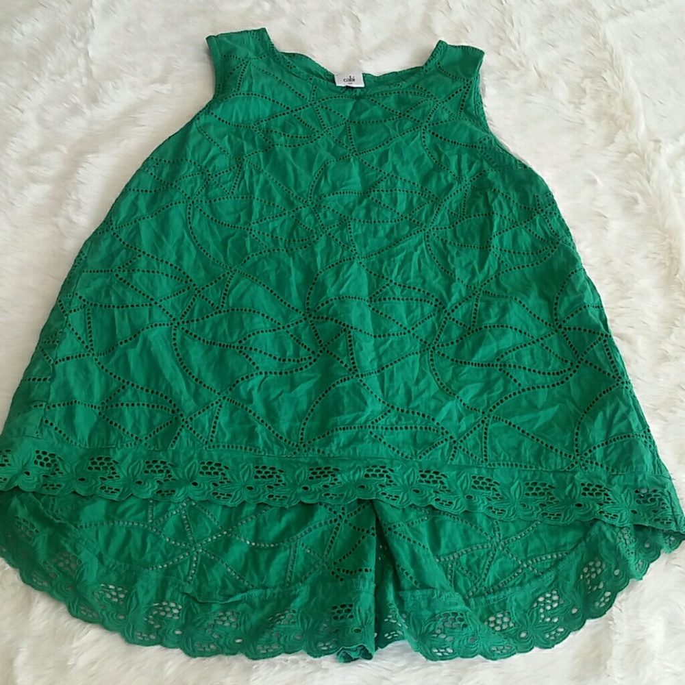 Cabi Gemma kelly green tank top